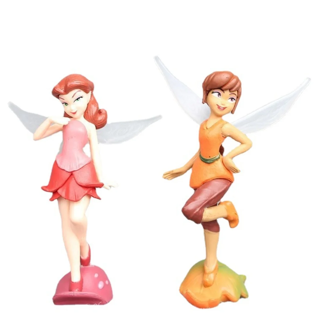 Kuromi Disney Wonder Princess Anime Models Flower Fairy Wonderful Princess Winged Girl Toy Models Ornaments Cake Decoration Gift