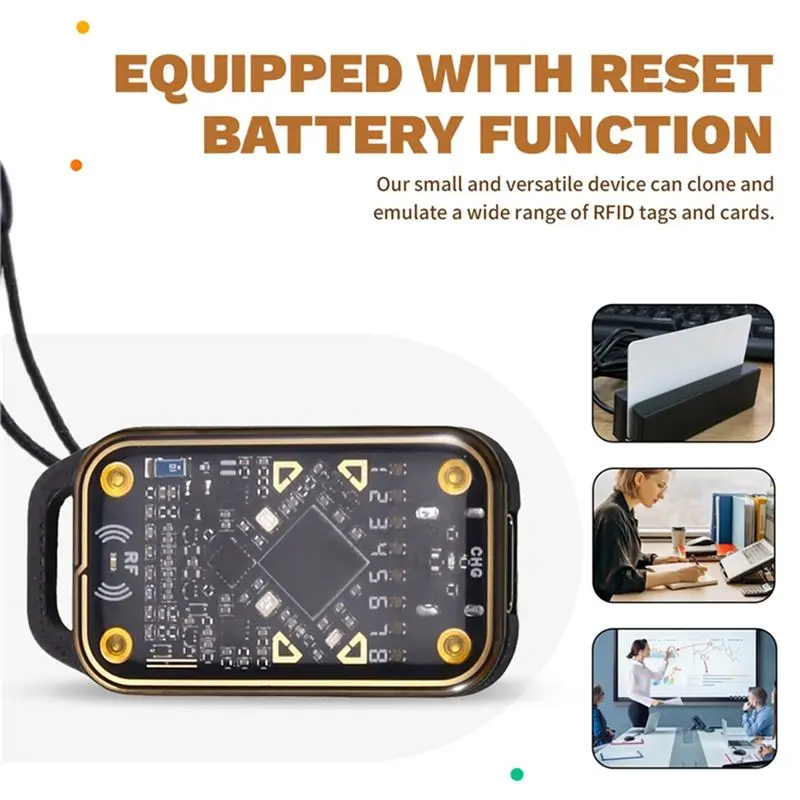 A42Z-Chameleon Ultra RFID Smart Chip Reader Smart Card Emulator NFC Duplicator ID IC-kaart Decoderen + 4XUID Sleutelhanger/kaart