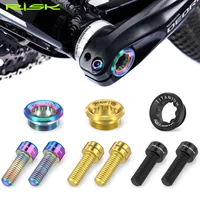 RISK m6x18 pernos de manivela de bicicleta de titanio MTB, juego de bielas de bicicleta de carretera, pernos de fijación de brazo de manivela, tornillo de manivela para Shimano XT XTR SLX Deore