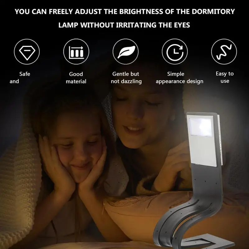 Bookmark Book Light Folding Book Clip Lamp Soft Light for Eyes Portable USB Rechargeable LED Night Light Adjustable Clip for