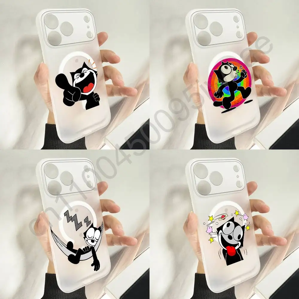 

Cartoon F-Felix the Cat Phone Case For iPhone 11,16,15,14,13,17,12,Plus,E,Air,Mini,Pro,Max Magnetic Magsafe Soft Cover