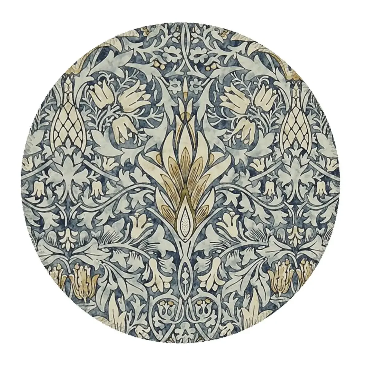 William Morris Snakeshead Pattern Round Mouse Pad Computer Keyboard Mouse Mat Gaming Laptop Desk Mat Office Accessories Table