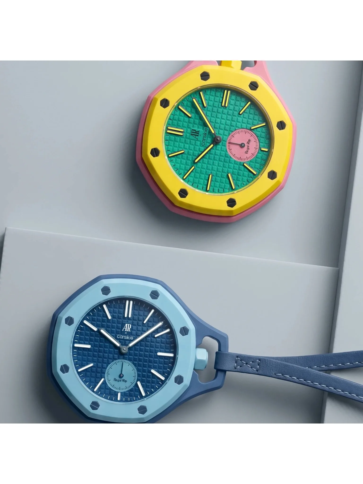 Dekorative AR Carsikie Quarzuhren für Herren, Anhänger, Hängende Mode, Königliche Bonbonfarben, Kollaborations-Taschenuhr, Uhr, Relogio