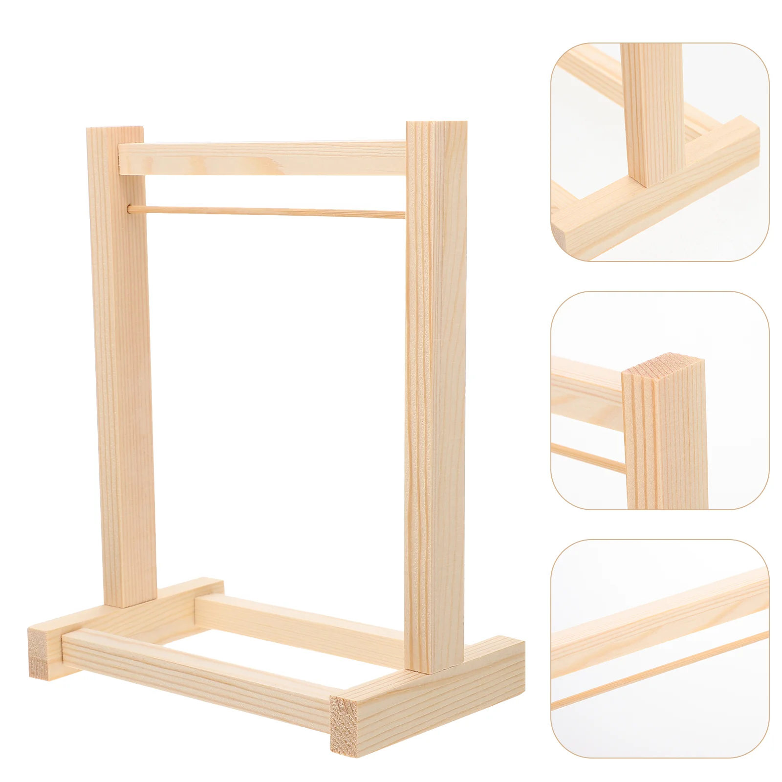 Clothes Display Stand Hanger Kids Coat Hangers Organizer Small Rack Wooden Garment for Child