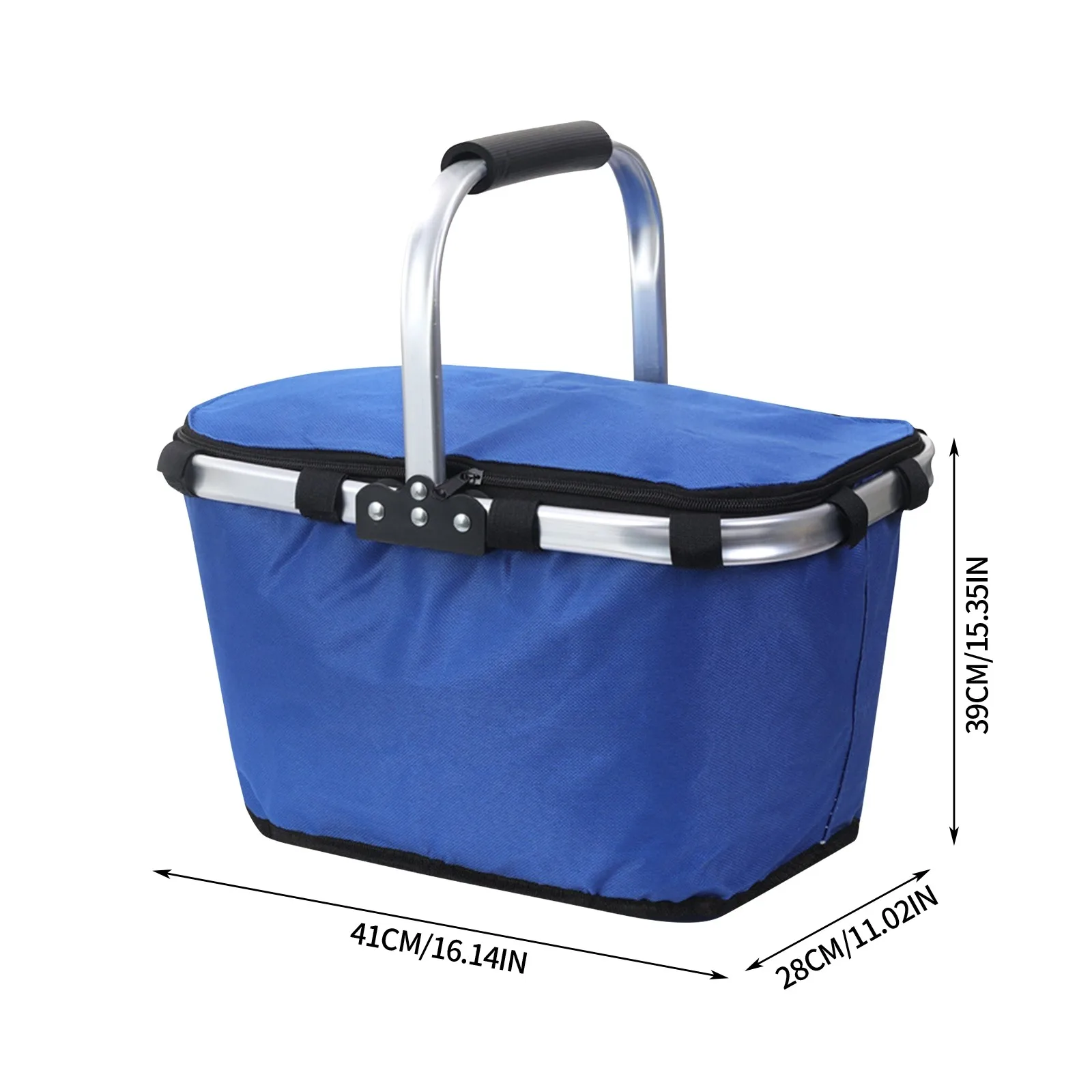 Picnic Basket Outdoor Ice Pack Foldable Insulation Bag Portable Shopping Basket With Lunch Box Fast Food Takeaway Insulation Bas view 6