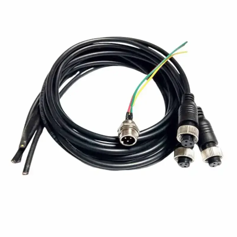GX12 2 3 4 5 6 7 Pin Connector Cable M12 Integrated Aviation Plug Socket with Wire Male and Female Power Signal Connection Wire