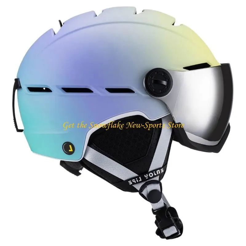 

E56D Зимние спортивные шлемы с защитными очками для катания на сноуборде, регулируемые разноцветные зимние лыжные шлемы с очков