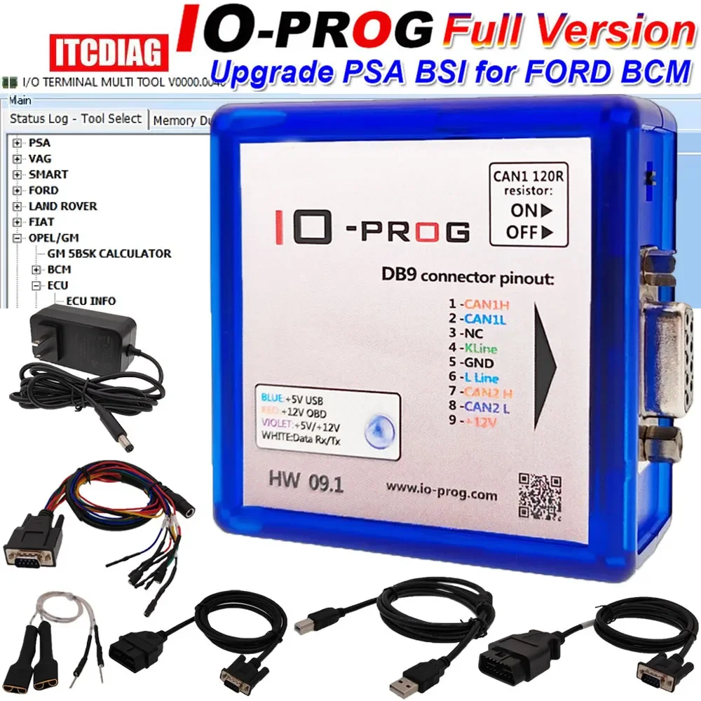 IO-PROG Full Terminal Programmer license Activation PSA BSI IOPROG With ECU TCM BCM EP