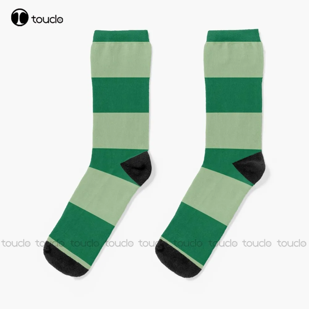 Two Tone Green Pattern (Blues Clues Halloween Costume) Socks Halloween Navy Soccer Socks Comfortable Best Girls Sports Funny