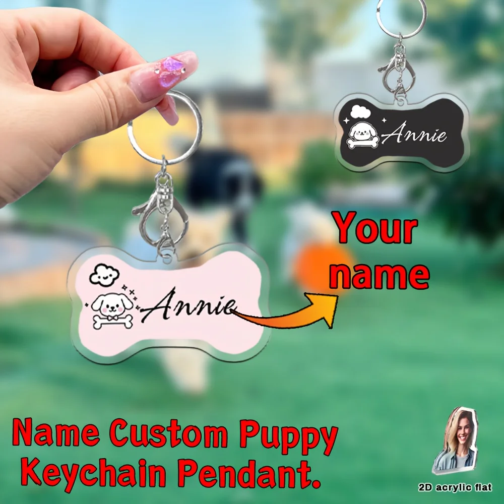 

1pcCustomized name keychains, available in two colors, suitable for various occasions, specially designed for pets with unique n