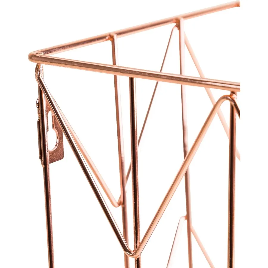 منظم مكتب الملفات المعلق من U Brands بتصميم معدني سلكي ذهبي وردي لتخزين المكاتب الكفاءة وإدارة المستندات في المنزل #4