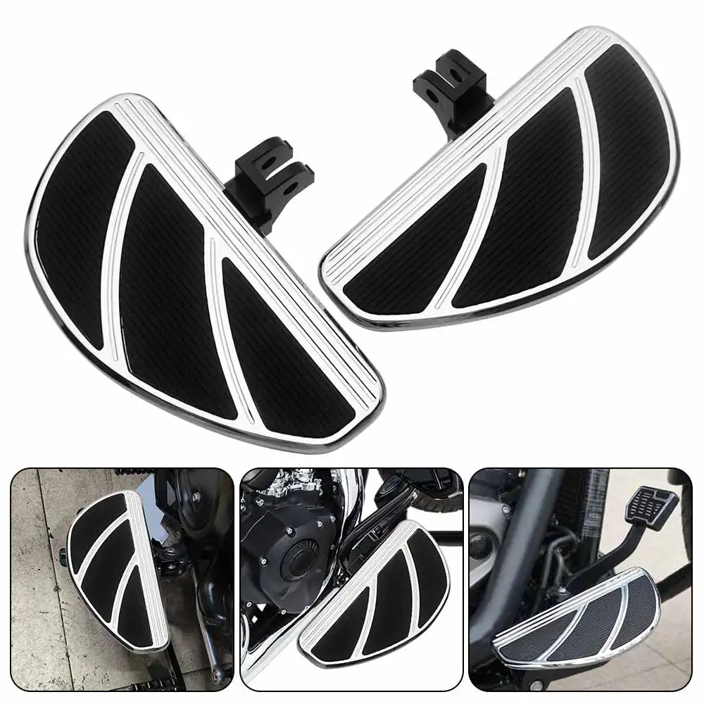 Driver Footboard Motorcycle Foot Pegs Adjustable Footrest Compatible With Harley Davidson Rh975 Rh975S Rh1250S 2021-2026 Chrome