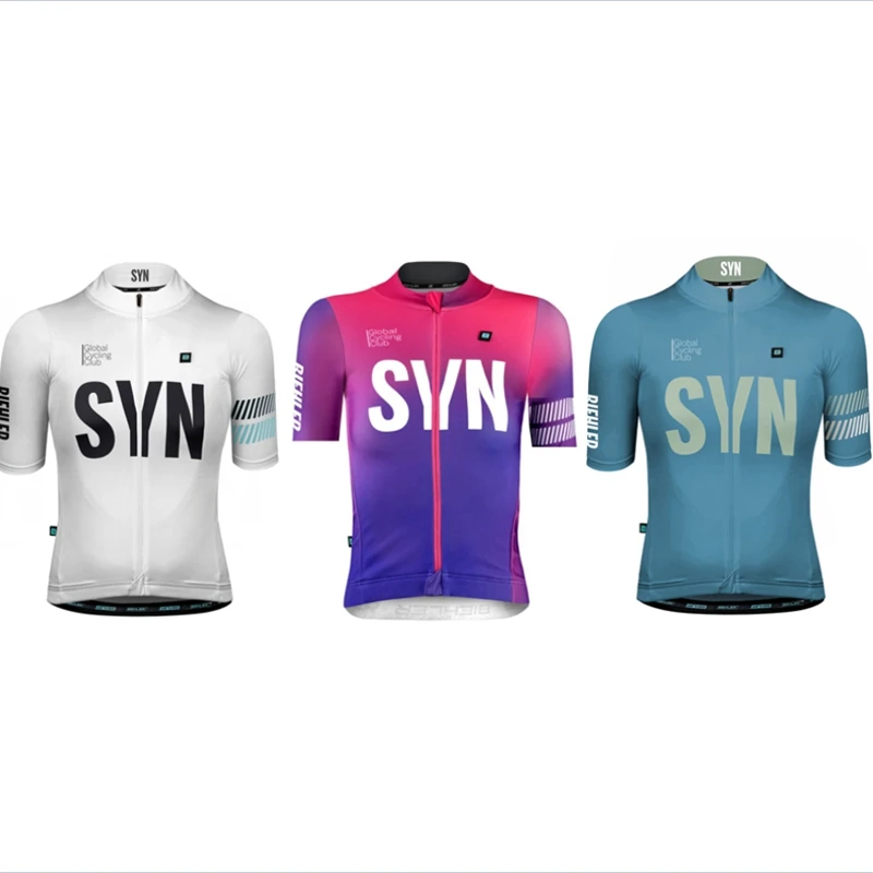 Maglia da ciclismo a maniche corte da donna tricolore maglia da ciclismo MTB di alta qualità con vestibilità in seta di latte ad asciugatura rapida