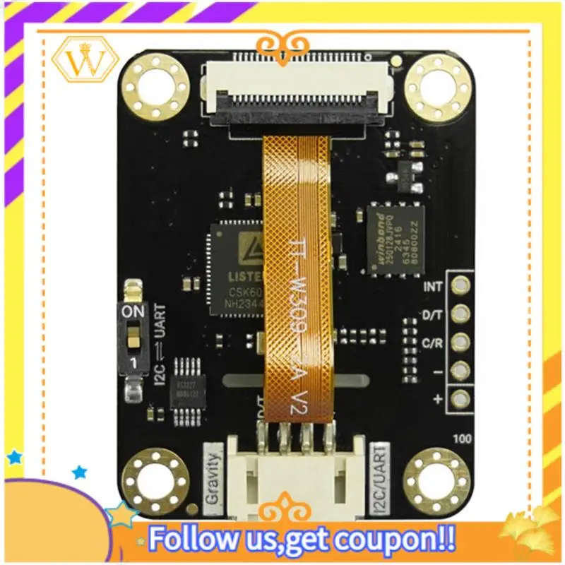 

Latest-AI Visual Gesture Human Presence Tracking Sensor 5 Gesture Range 3 Meters 10 Facial Tracking Mind+Graphical Programmin