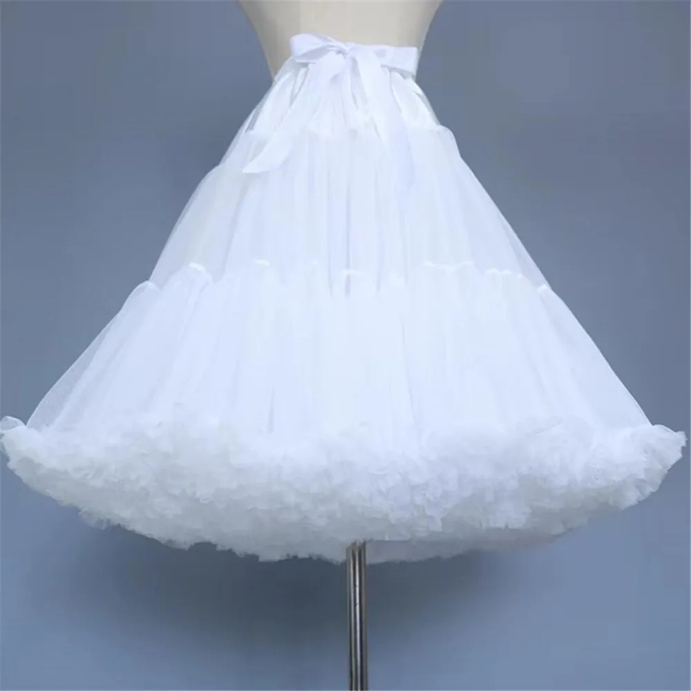 Vrouwen Bloem Stijl Lolita Petticoats Crinoline Innerlijke Drukte Cosplay Tutu Puffy Cancan Rok Onder Trouwjurken