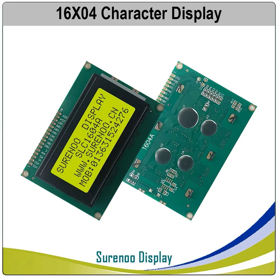 1604 16X4 164 Character LCD Module Display Screen LCM Yellow Green Blue with LED Backlight Build-in SPLC780D Controller