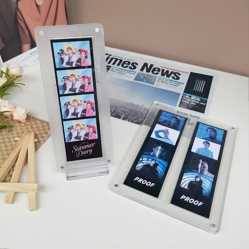 إطار صور أكريليك شفاف ، حامل فوتوكارد kpo ، life4stuts Idol ، حامل عرض صور ، ديكور منزلي ، سطح مكتب ، منزل #2