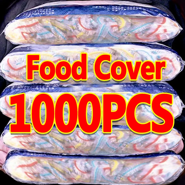 100/1000x Pokrywki na żywność Plastikowa kuchnia Jednorazowa pokrywka do przechowywania świeżej żywności Elastyczne opakowania osnowy Torby do przechowywania Hurtownia