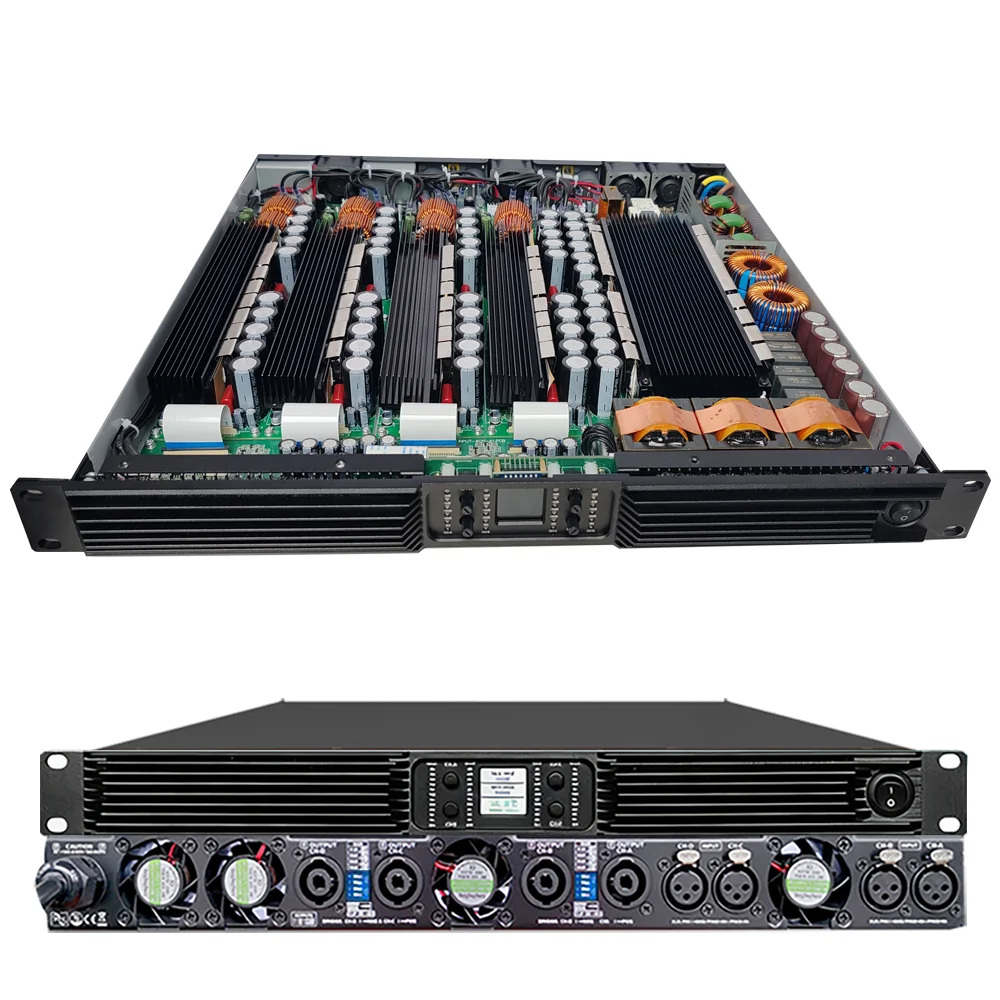 ShennDare 4x2800W Audio amplificatore di potenza professionale 4 canali 1U Subwoofer amplificatore classe D Line Array altoparlante preamplificatore