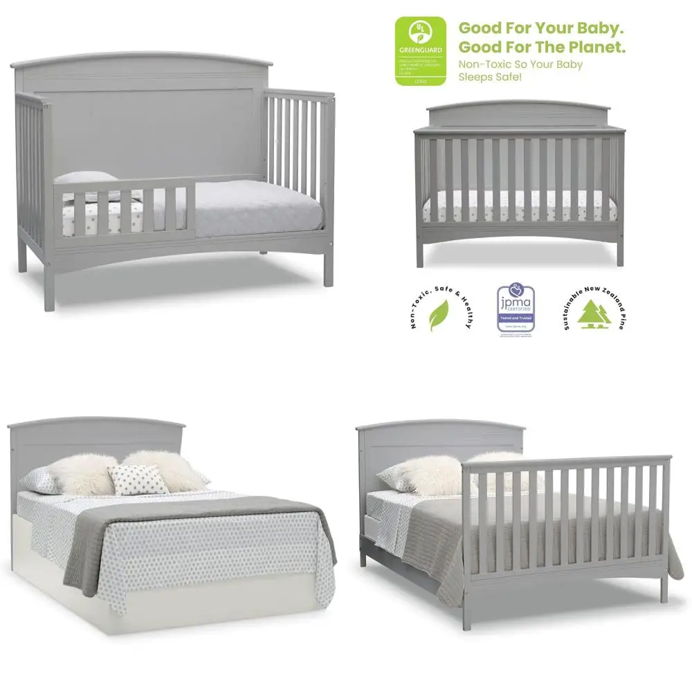 

Конвертируемая кроватка 4-в-1, серая