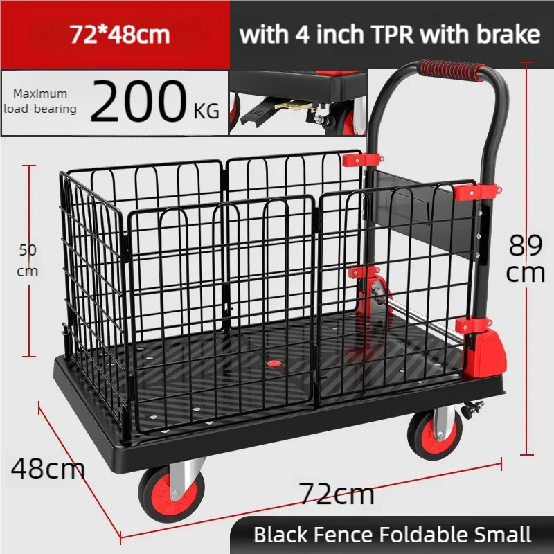 Hand Carts TrolleysFlatbed Trucks Small Storage Racks Towing Trucks Folding and Portable Trailers Handling Household Vehicles