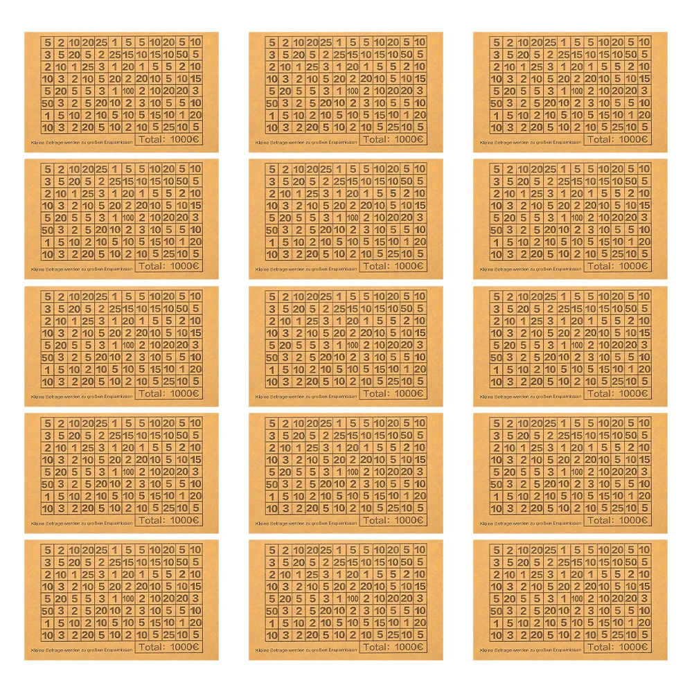 40 Sheets DIY Money Box Stickers Savings Challenge Euro Number Labels Budgeting Target Stickers Budget Binder Labels