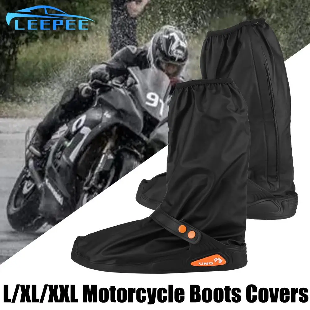 

Motorcycle Scooter Bike Rain Shoes Cover L/XL/XXL Size Unisex Shoes Protectors For Rainy Snowy Day Non-Slip Boot Covers 1 Pair