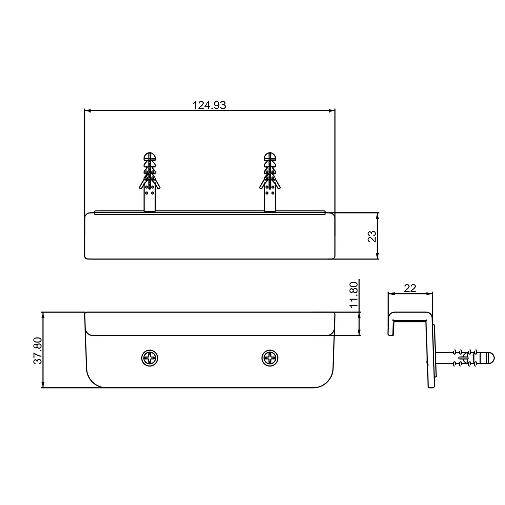 Suporte Do Telefone De Parede Fixado por Adesivo ou Parafuso Estabilizador, Suporte Tablet para iPad, iPhone 15, 14, Samsung, Xiaomi, Lenovo, 2 Pcs