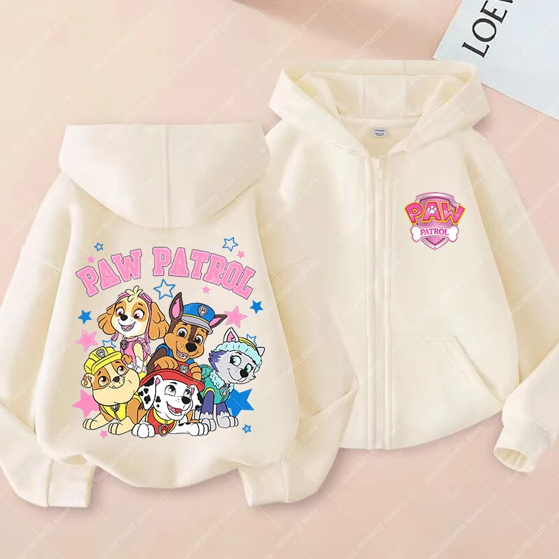 باو باترولز الأطفال سستة هوديي سترة سكاي تشيس الكرتون لطيف جاكيتات للأطفال طويلة الأكمام سترة معطف الخريف الملابس أعلى