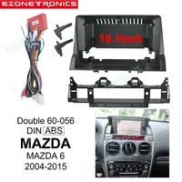 2-1Din Car DVD Frame Audio Fitting Adaptor Dash Trim Kits Facia Panel 10.1inch For Mazda 6 2004-2015 Radio Player