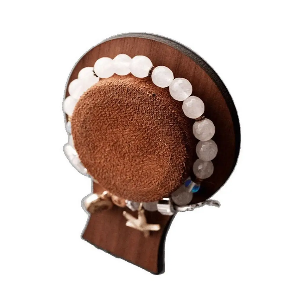 

Portable Wood Bracelet Tray Necklace Organizer Bracelet Display Rack Storage Case Ornaments Hand Jewelry Holder Women