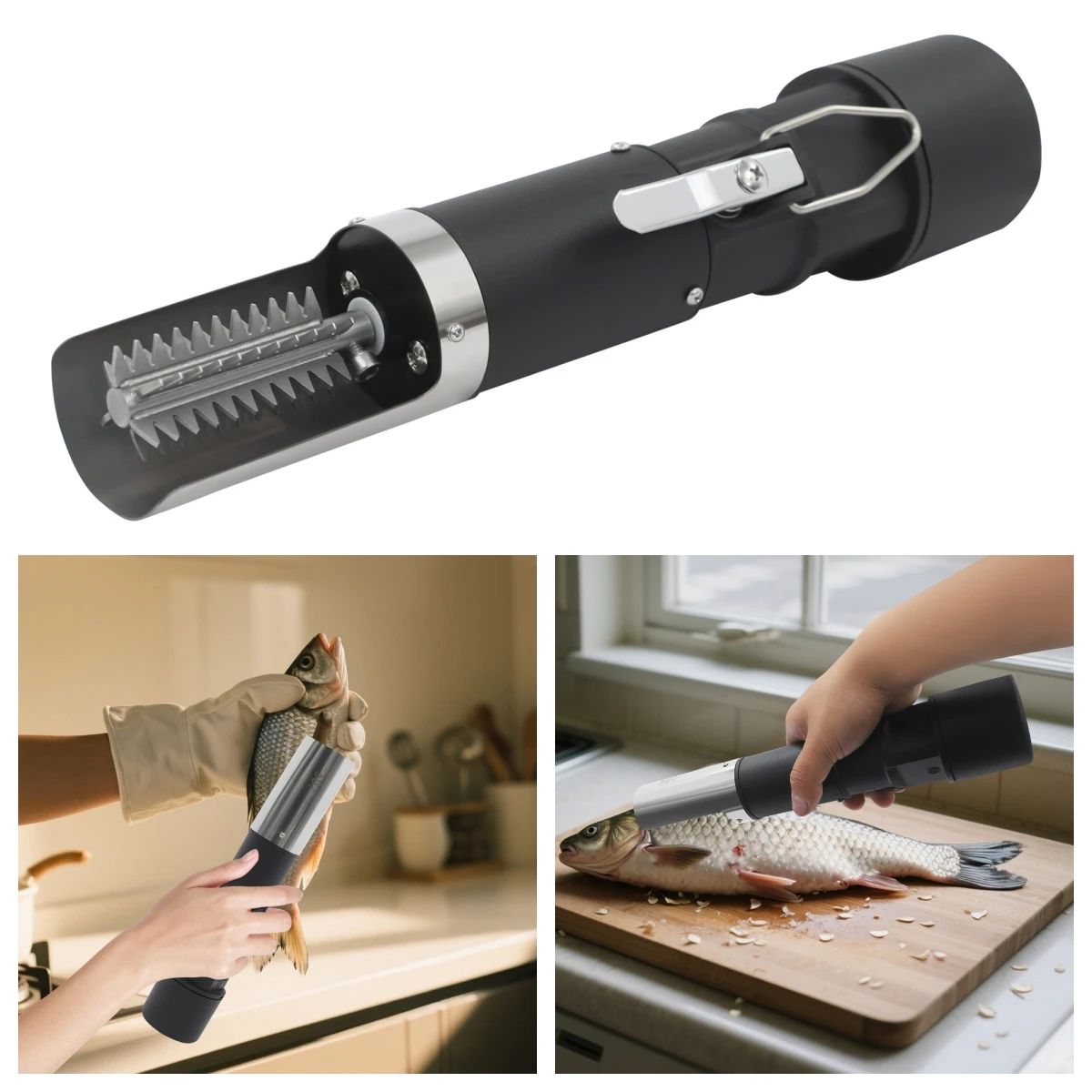 

Electric Fish Scaler Rechargeable 8000mAh IPX7 Waterproof 7000rpm for Fish Market Seafood Restaurant Home Kitchen Use