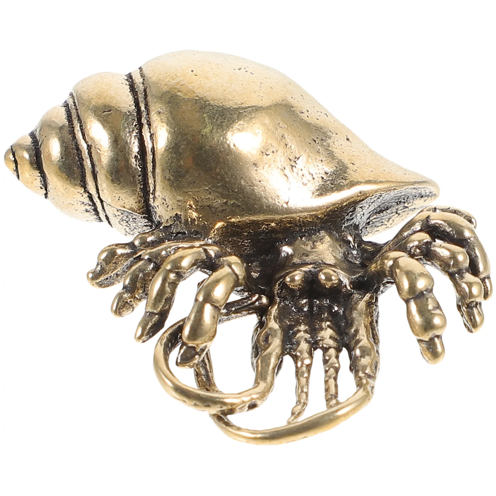 Brass Hermit Crab Live Crabs for Gold Animal Sculpture Figurines Miniature Decor Craft Statue