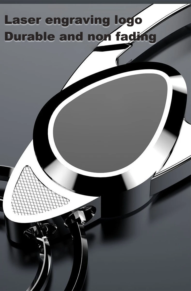 Aston Martin Premium Metalen Sleutelhanger - Zijaanzicht en stevige sleutelring verbinding