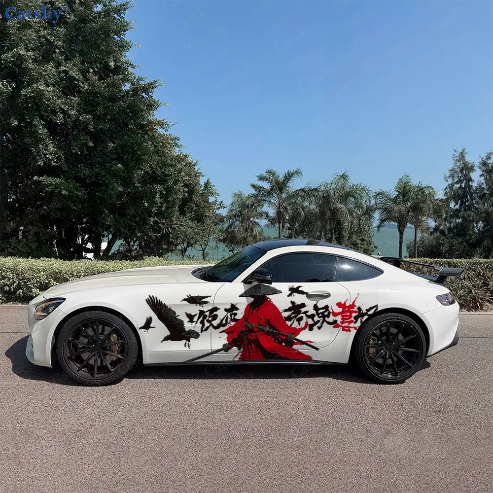 Crow And Warrior Car Sticker Full Body Decal Decoration Covering Scratches Protect Car Sticker Waterproof Car Vinyl Wraps