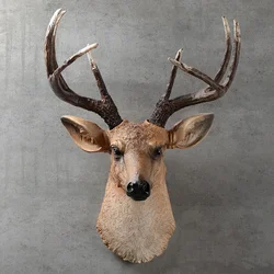 MGT-American Realistic Deer Head Wall Hanging, Animal Head Resin Pendant, Home Decoration, Store Wall Hanging, Best Gift