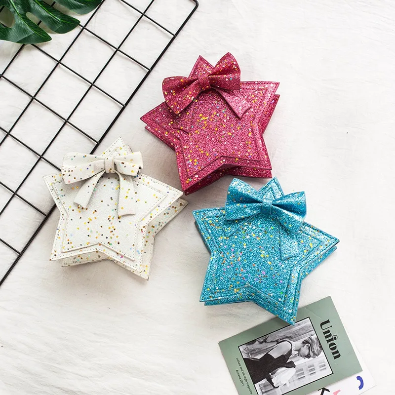 2023 New Children's Five Point Star Accessories Small Bag Cute Baby Girl One Shoulder Oblique Cross Bag Princess Small Bag