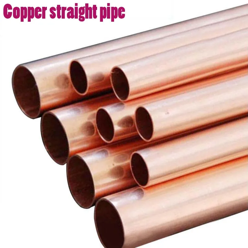 

T2 Purple Copper Straight Pipe Outer Diameter 3mm 4mm 5mm 8mm 9mm 10mm Hollow Hard Copper Tube Wall Thickness 0.5mm 1mm