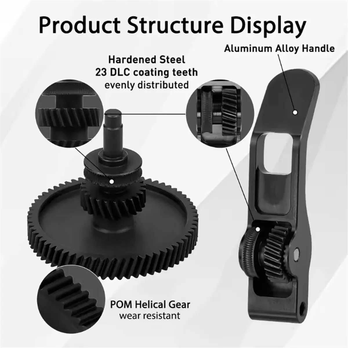 For Lab H2S Extruder Gear Kit Upgraded Integrated Hardened Steel Extrusion Gear Assembly for H2S 3D Printer Parts