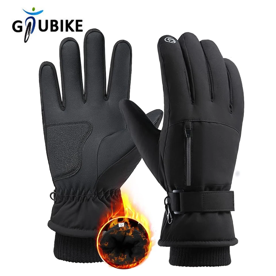 GTUBIKE Waterproof Men’s Women’s Winter Cycling Gloves Thermal Touchscreen Ski Gloves for Running Outdoor Sports Gloves