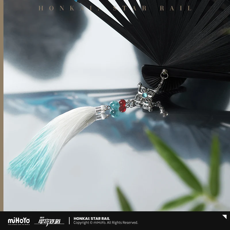 [رسمي] لعبة miHoYo هونكاي ستار السكك الحديدية Feixiao مروحة قابلة للطي حقيقية تأثيري حلي مروحة من الخيزران حلية Doujin الهدايا