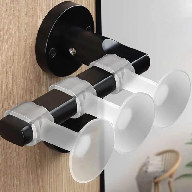 Silicone Door Stops Anti-collision Wall Furniture Protector Transparent Door Handle Buffer Pads Self Adhesive Door Suction Cup