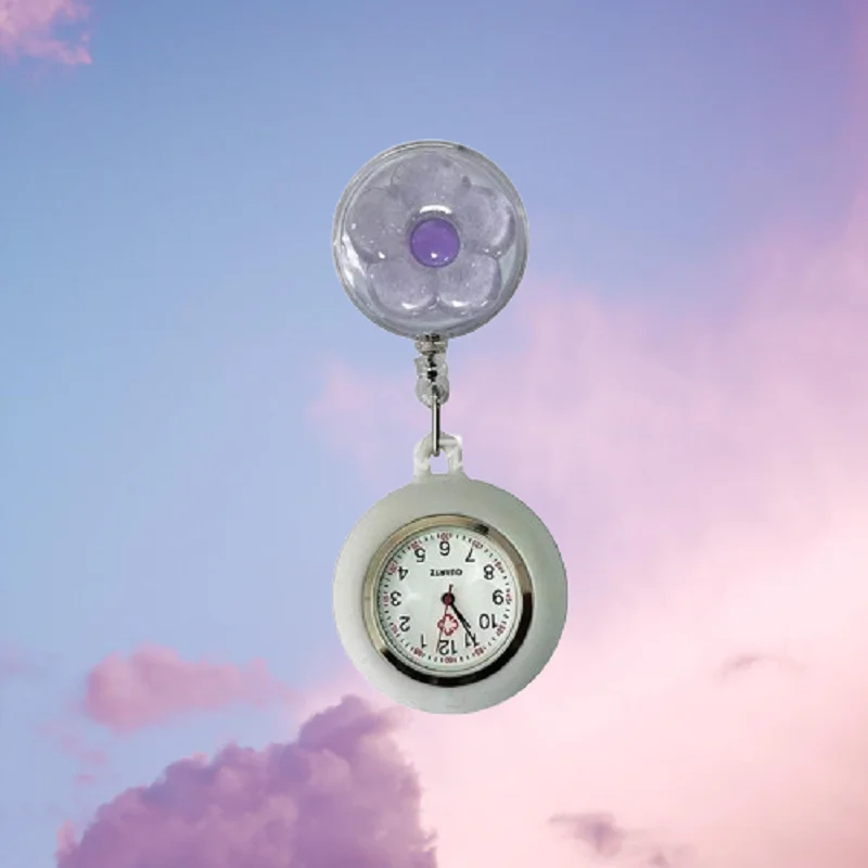 Montre de Poche Rétractable pour Infirmière, Médecin, Hôpital, Pendentif, Clips Suspendus, Danemark ge, Bobine, Horloge, Cadeaux, Dessin Animé, Mignon