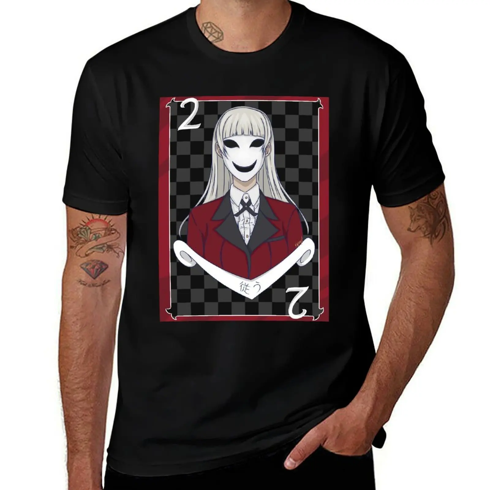 Kakegurui - VP Ririka 2 Card T-Shirt Casual All Match Short Sleeve T-Shirt