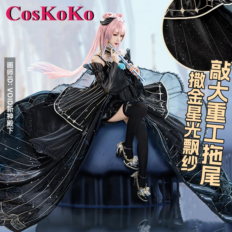 CosKoKo Sangonomiya Kokomi Cosplay Anime Game Genshin Impact Costume Abyss Of Loss Elegant Formal Dress Party Role Play Clothing