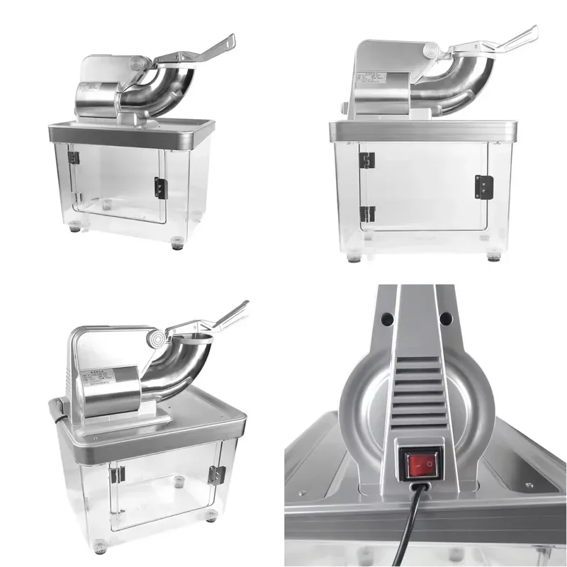 Snow Cone Machine for Smoothy Ice Shaver with Stainless Steel Double Blades and Tank