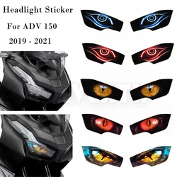 ADV 150 For Honda ADV150 adv150 2019-2021 2020 Motorcycle Headlight Sticker Decoration Head Light Fairing Protection Decal 3D