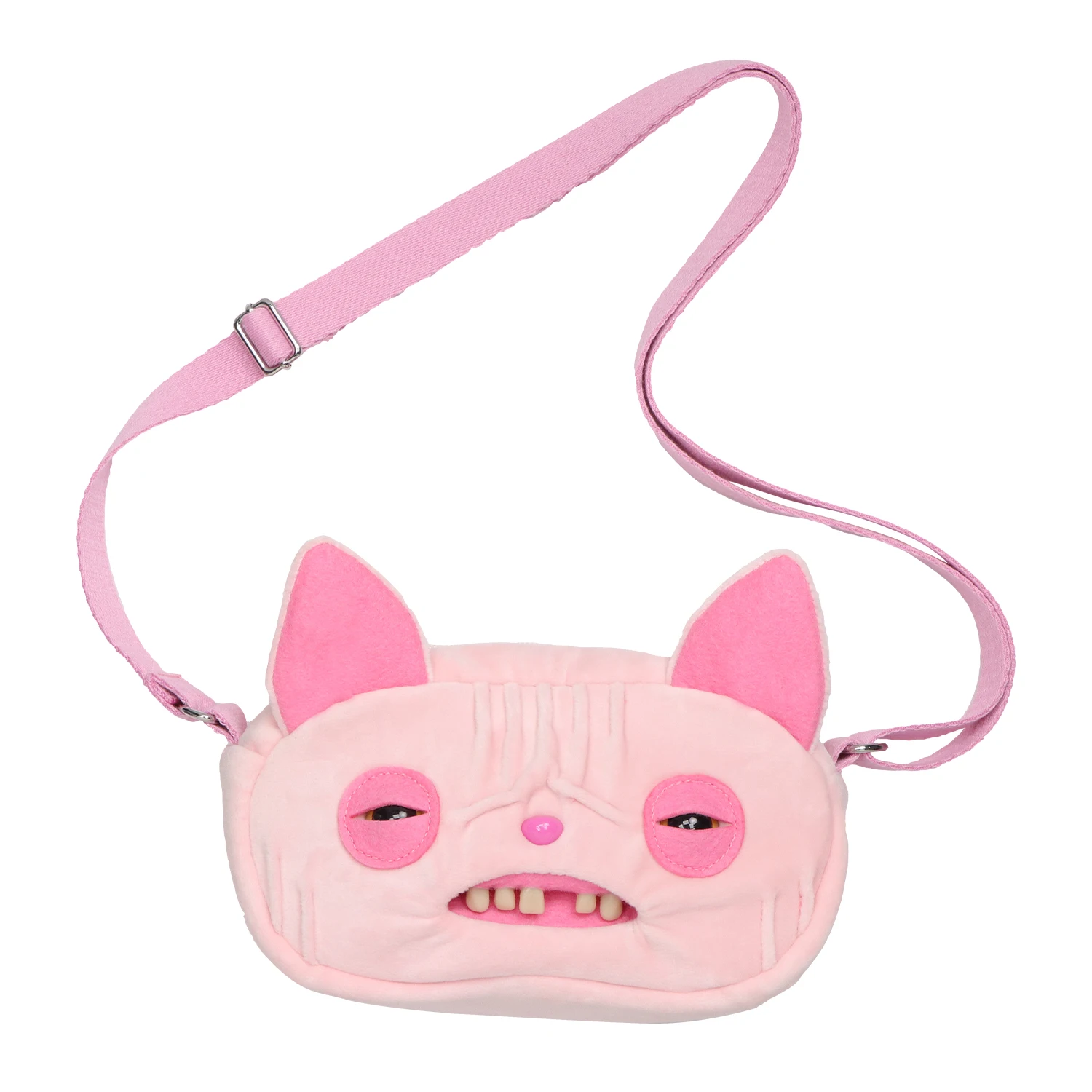 Fuggler Ugly Tooth Monster Plüschtasche, Umhängetasche, niedliche Plüsch-Geldbörse, Rucksack, Fuggs-Geldbörse, Mädchen-Cartoon-Tier mit Kettenriemen – Detail 10