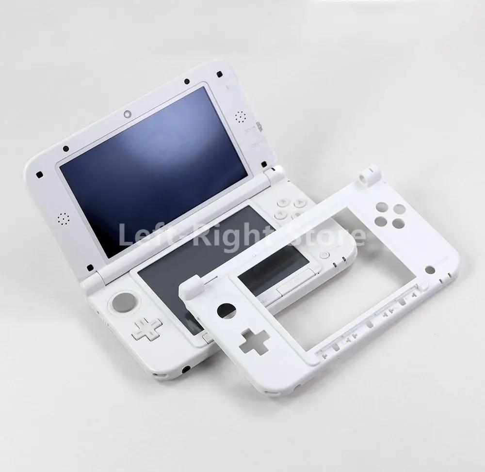 Carcasa blanca y negra, reemplazo de buena calidad para marco medio 3DS XL LL 3DSXL 3dsll, 1 unidad