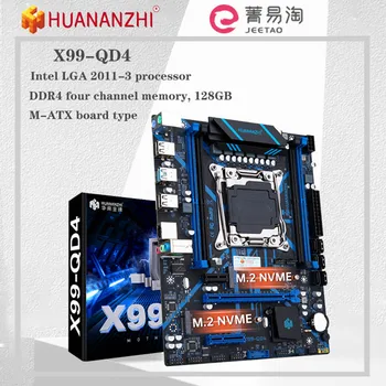 HUANANZHI QD4 LGA 2011-3 motherboard Intel XEON E5 V4 V3 quad channel DDR4 RECC NON-ECC memory NVME USB3.0 SATA